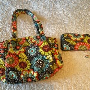 Vera Bradley Glenna Shoulder Bag & Matching Wallet